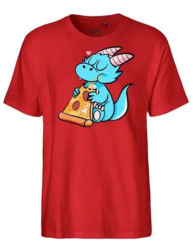 Pizza Drache - Pizza, Drache, Fantasy - Fairtrade T-Shirt
