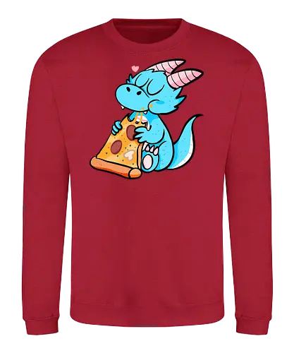 Pizza Drache - Pizza, Drache, Fantasy - Sweatshirt