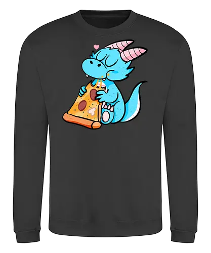 Pizza Drache - Pizza, Drache, Fantasy - Sweatshirt
