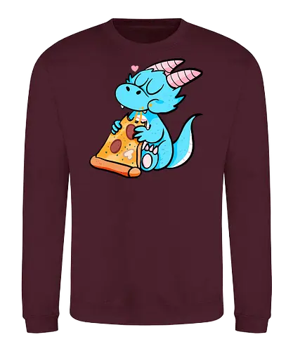 Pizza Drache - Pizza, Drache, Fantasy - Sweatshirt
