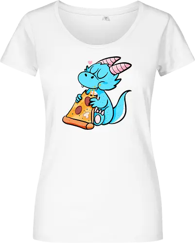 Pizza Drache - Pizza, Drache, Fantasy - Damen T-Shirt