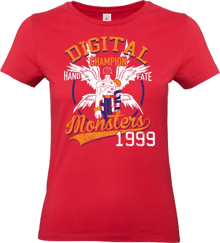 Digitaler Champion - Angel Hand of Fate 1999 - angemon t-shirt, digimon champion, hand of fate, anime kleidung, 90er anime, Toy manufacturer, himmelstor, vintage kunst, digitale monster, patamon entwicklung, teetan, tk takeru, digimon adventure, impfstoff typ, engel digimon - Standard T-Shirt (Frauen)