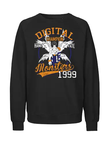 Digitaler Champion - Angel Hand of Fate 1999 - angemon t-shirt, digimon champion, hand of fate, anime kleidung, 90er anime, Toy manufacturer, himmelstor, vintage kunst, digitale monster, patamon entwicklung, teetan, tk takeru, digimon adventure, impfstoff typ, engel digimon - Fairtrade Sweatshirt