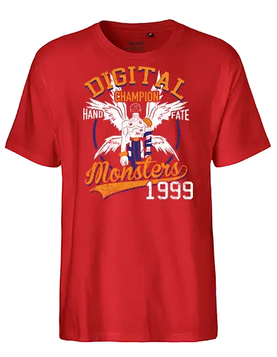 Digitaler Champion - Angel Hand of Fate 1999 - angemon t-shirt, digimon champion, hand of fate, anime kleidung, 90er anime, Toy manufacturer, himmelstor, vintage kunst, digitale monster, patamon entwicklung, teetan, tk takeru, digimon adventure, impfstoff typ, engel digimon - Fairtrade T-Shirt