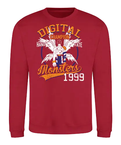 Digitaler Champion - Angel Hand of Fate 1999 - angemon t-shirt, digimon champion, hand of fate, anime kleidung, 90er anime, Toy manufacturer, himmelstor, vintage kunst, digitale monster, patamon entwicklung, teetan, tk takeru, digimon adventure, impfstoff typ, engel digimon - Sweatshirt
