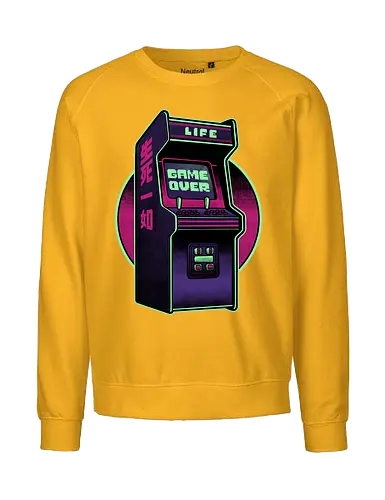 Arcade Life Over  - 90s, 90's, 70s, 70's, Sarcasm, Arcade, Arcade Game, Afterlife, Life, Game Over, Retro, Retro Advertising, Retro Publicity, Retro Vintage, Retrowave, Retro Gamer, Retro Gaming, Vaporwave, Video Games, Video Game, 80s, 80's - Fairtrade Sweatshirt