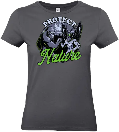 Cryptids Protect Nature - funny, adventure, sasquatch, mothman, cryptids, urban legends, bigfoot, forest, nature, nature calls, monsters, mysteries, mystery, forests - Standard T-Shirt (Frauen)