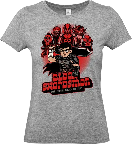 Manga Warrior Enemies - Monsters, Monster, Comics, Comic, Mashup, Poster, Enemy, Manga, Manga Style, Manga Art, Manga Anime, Anime, Sword, Warrior, Fighter, Mercenary, Black Knight, Knight, Dark, Dark Fantasy, Fantasy, Medieval, Adventure, Demons, Demon, Devil - Standard T-Shirt (Frauen)