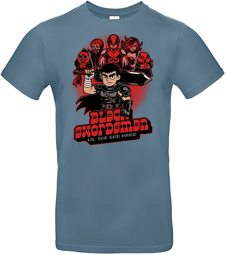 Manga Warrior Enemies - Monsters, Monster, Comics, Comic, Mashup, Poster, Enemy, Manga, Manga Style, Manga Art, Manga Anime, Anime, Sword, Warrior, Fighter, Mercenary, Black Knight, Knight, Dark, Dark Fantasy, Fantasy, Medieval, Adventure, Demons, Demon, Devil - Standard T-Shirt