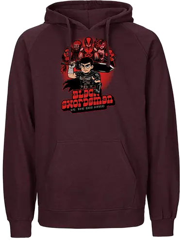 Manga Warrior Enemies - Monsters, Monster, Comics, Comic, Mashup, Poster, Enemy, Manga, Manga Style, Manga Art, Manga Anime, Anime, Sword, Warrior, Fighter, Mercenary, Black Knight, Knight, Dark, Dark Fantasy, Fantasy, Medieval, Adventure, Demons, Demon, Devil - Fairtrade Hoodie