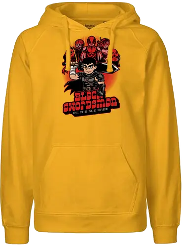 Manga Warrior Enemies - Monsters, Monster, Comics, Comic, Mashup, Poster, Enemy, Manga, Manga Style, Manga Art, Manga Anime, Anime, Sword, Warrior, Fighter, Mercenary, Black Knight, Knight, Dark, Dark Fantasy, Fantasy, Medieval, Adventure, Demons, Demon, Devil - Fairtrade Hoodie