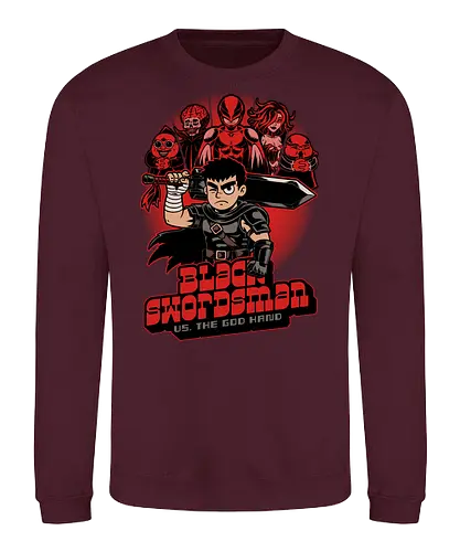 Manga Warrior Enemies - Monsters, Monster, Comics, Comic, Mashup, Poster, Enemy, Manga, Manga Style, Manga Art, Manga Anime, Anime, Sword, Warrior, Fighter, Mercenary, Black Knight, Knight, Dark, Dark Fantasy, Fantasy, Medieval, Adventure, Demons, Demon, Devil - Sweatshirt