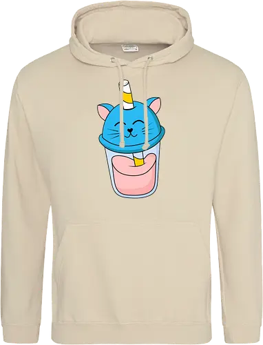 Gato Vaso de Jugo Azul