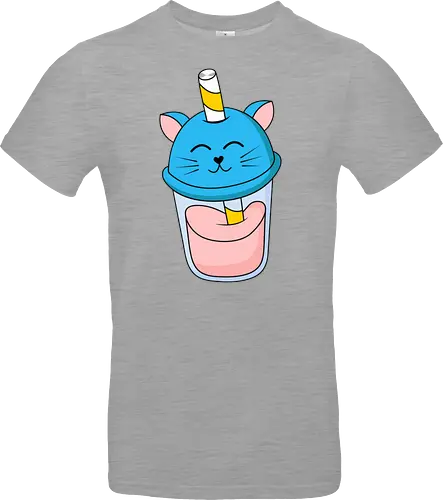 Gato Vaso de Jugo Azul
