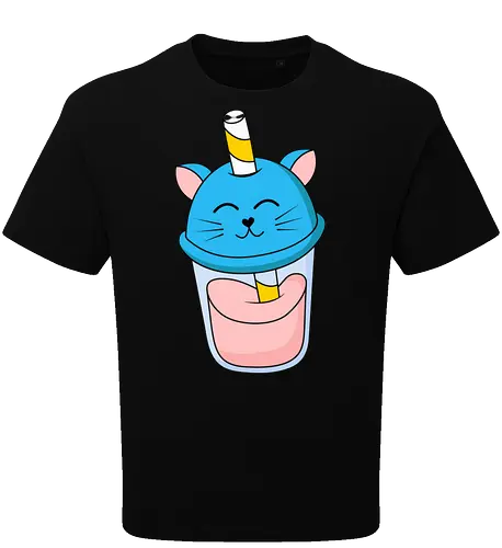 Gato Vaso de Jugo Azul