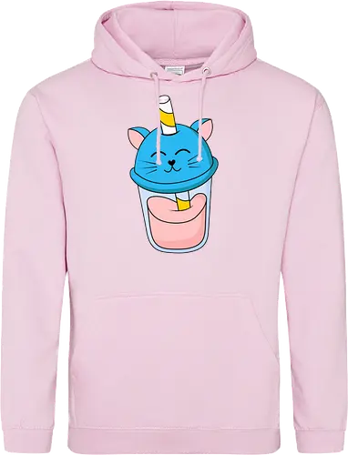 Gato Vaso de Jugo Azul