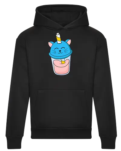 Gato Vaso de Jugo Azul