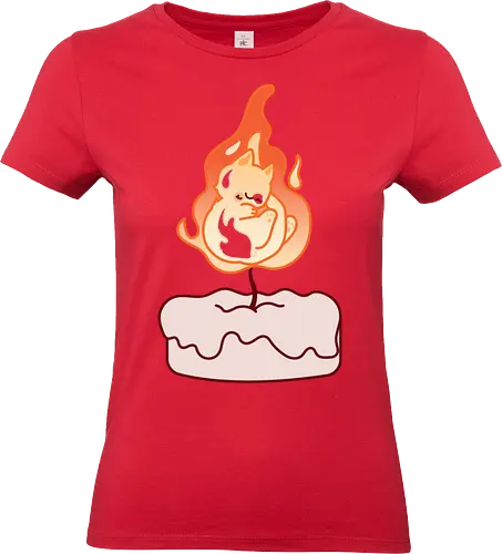 Vela de Gato - Gato, Animal, Luz, Dormir, Lindo, Fuego, Llama, Comodidad, Calentador, Gato Lindo, Gatos Lindos, Vela, Cálido, Acogedor, Calefacción - Standard T-Shirt (Frauen)