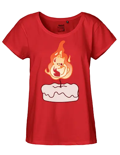 Vela de Gato - Gato, Animal, Luz, Dormir, Lindo, Fuego, Llama, Comodidad, Calentador, Gato Lindo, Gatos Lindos, Vela, Cálido, Acogedor, Calefacción - Fairtrade Girl Shirt