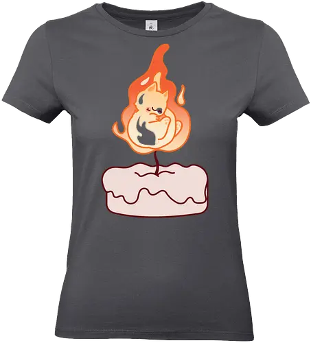 Vela de Gato - Gato, Animal, Luz, Dormir, Lindo, Fuego, Llama, Comodidad, Calentador, Gato Lindo, Gatos Lindos, Vela, Cálido, Acogedor, Calefacción - Standard T-Shirt (Frauen)