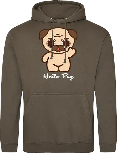 Hello Pug - Kawaii Süßer Hund