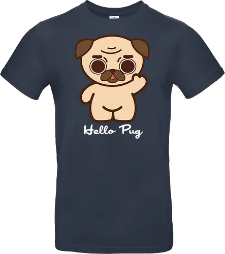 Hello Pug - Kawaii Süßer Hund