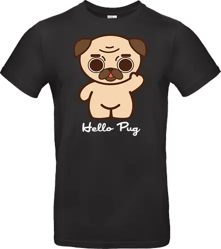 Hello Pug - Kawaii Süßer Hund
