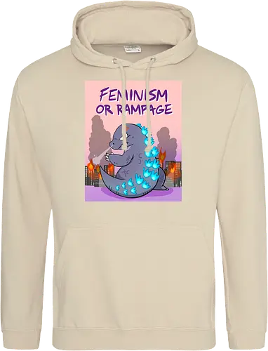 Feminism or Rampage - Feminismus, Comic, Kaiju - Standard Hoodie