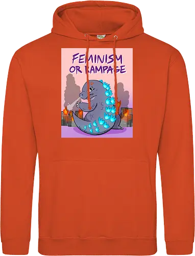 Feminism or Rampage - Feminismus, Comic, Kaiju - Standard Hoodie