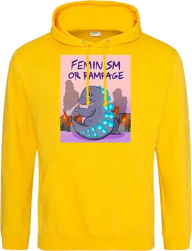 Feminism or Rampage - Feminismus, Comic, Kaiju - Standard Hoodie