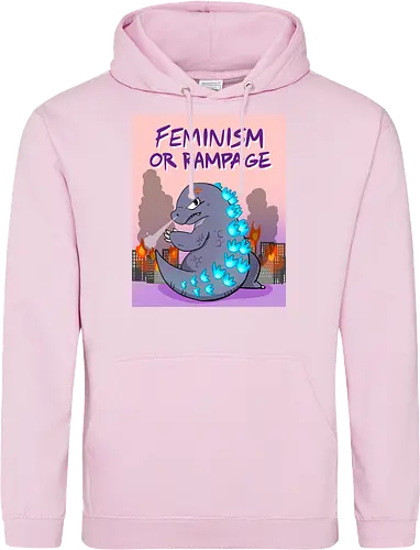 Feminism or Rampage - Feminismus, Comic, Kaiju - Standard Hoodie