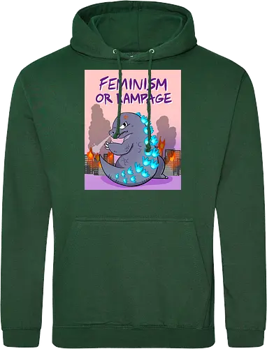 Feminism or Rampage - Feminismus, Comic, Kaiju - Standard Hoodie