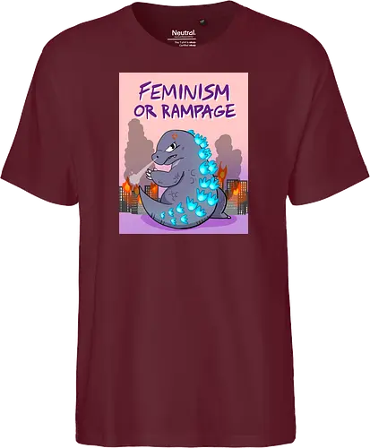 Feminism or Rampage - Feminismus, Comic, Kaiju - Fairtrade T-Shirt