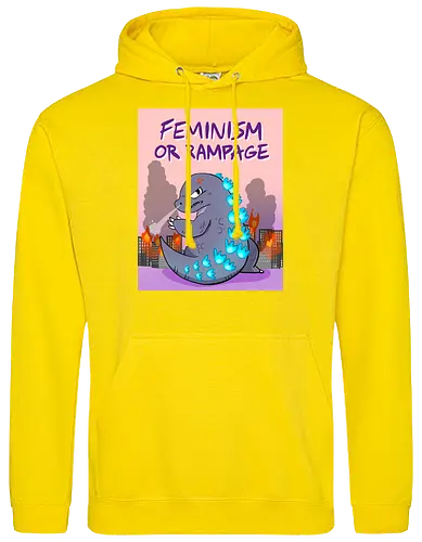 Feminism or Rampage - Feminismus, Comic, Kaiju - Standard Hoodie