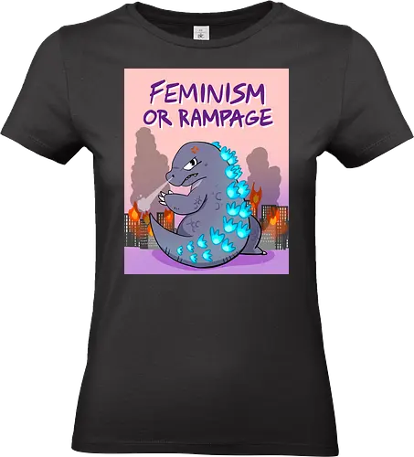 Feminism or Rampage - Feminismus, Comic, Kaiju - Standard T-Shirt (Frauen)