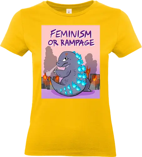 Feminism or Rampage - Feminismus, Comic, Kaiju - Standard T-Shirt (Frauen)