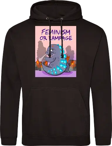 Feminism or Rampage - Feminismus, Comic, Kaiju - Standard Hoodie