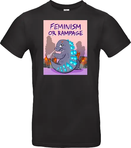 Feminism or Rampage - Feminismus, Comic, Kaiju - Standard T-Shirt