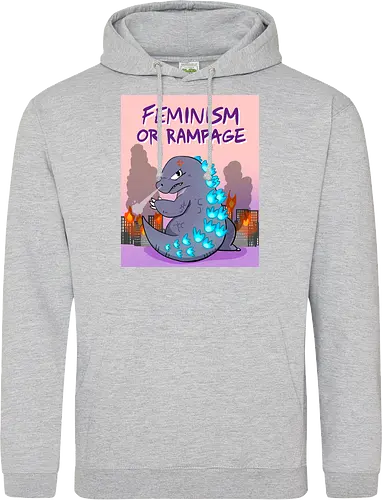 Feminism or Rampage - Feminismus, Comic, Kaiju - Standard Hoodie
