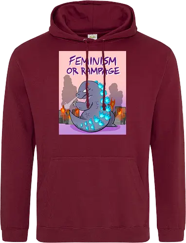 Feminism or Rampage - Feminismus, Comic, Kaiju - Standard Hoodie