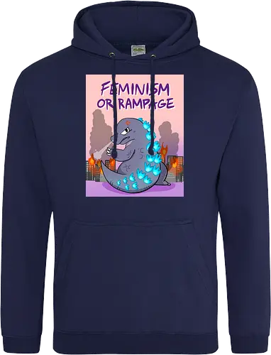 Feminism or Rampage - Feminismus, Comic, Kaiju - Standard Hoodie