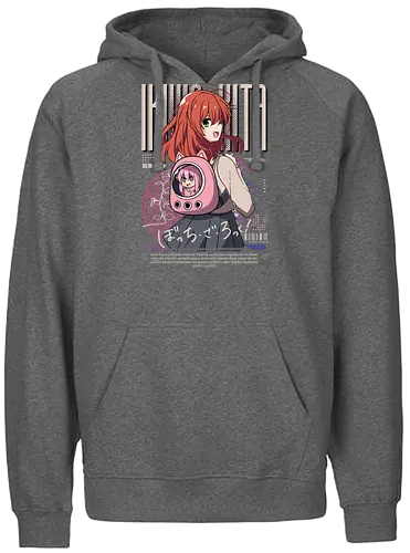 Ikuyo Kita – Guitarist of the Band - manga series, anime art, bocchi the rock, ikuyo kita, anime girl guitarist, band anime, music anime, pink hair anime girl, slice of life anime - Fairtrade Hoodie