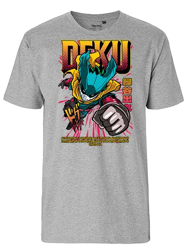 Deku – One For All Rising - anime art, Academia, izuku midoriya, deku hero, one for all, anime hero, superhero anime, shonen anime, manga series - Fairtrade T-Shirt