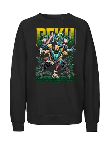 Deku – Future Number One Hero - Academia, deku, anime illustration, izuku midoriya, hero student, ua academy, anime protagonist, action anime, manga series - Fairtrade Sweatshirt