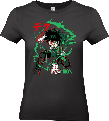 Deku – Smash Power - Academia, izuku midoriya, one for all power, anime battle hero, shonen action anime, superhero manga, anime aesthetic - Standard T-Shirt (Frauen)