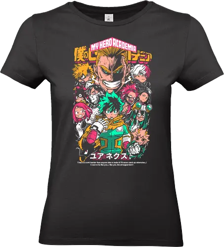 Heroes of UA Academy - Academia, superhero anime, hero academy, quirk powers, shonen action anime, manga series, japanese anime, anime art - Standard T-Shirt (Frauen)