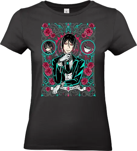 Sebastian – The Perfect Butler - anime art, black butler, sebastian michaelis, kuroshitsuji, demon butler, victorian anime, dark fantasy anime, manga series, gothic anime - Standard T-Shirt (Frauen)
