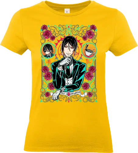 Sebastian – The Perfect Butler - anime art, black butler, sebastian michaelis, kuroshitsuji, demon butler, victorian anime, dark fantasy anime, manga series, gothic anime - Standard T-Shirt (Frauen)