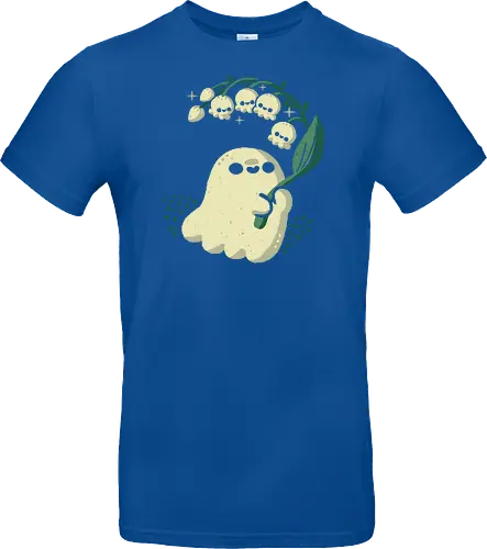 Ghost meets Lily of the Valley - lily of the valley, ghost, bellflowers, flower, spring, floral, creepy cute, spooky cute, goth, love, kawaii goth, adorable, minimal, nature, xmorfina - Standard T-Shirt