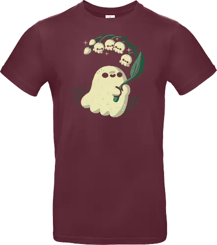 Ghost meets Lily of the Valley - lily of the valley, ghost, bellflowers, flower, spring, floral, creepy cute, spooky cute, goth, love, kawaii goth, adorable, minimal, nature, xmorfina - Standard T-Shirt